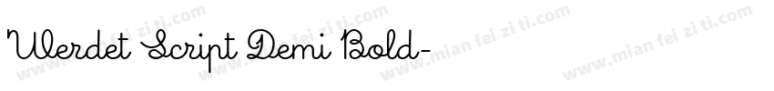 Werdet Script Demi Bold字体转换
